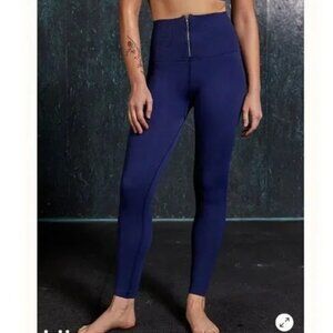 Free People Movement High Rise 7/8 Part Of Me Leggings Blue Zip Front Sz S